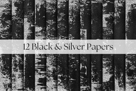 Black Foil and Silver Papers: A Digital Asset for Modern Design