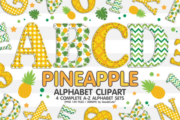 Bring a Tropical Vibe to Your Projects with Pineapple Alphabet Letters