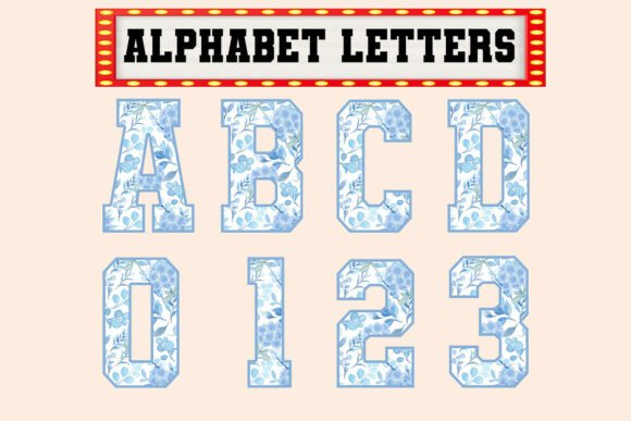 Coquette Blue Floral Alphabet Letters1: A Designer's Guide