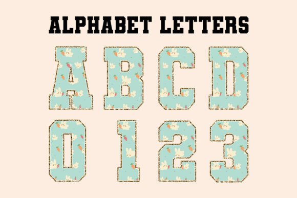 Crafting Spring Designs with Green Pastel Easter Alpha Letters Png