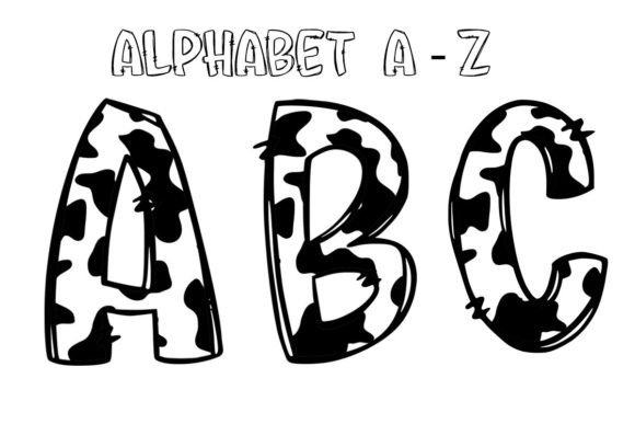 Creative Potential with Cow Print Alphabet Clipart