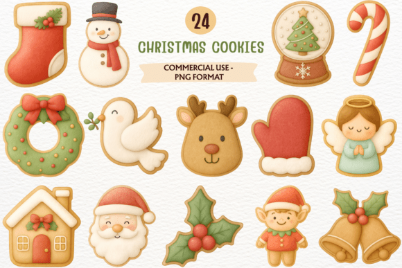 Festive Design Made Simple with Christmas Gingerbread Cookies PNG Files