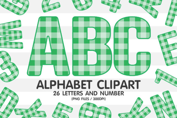 Green Gingham Alphabet Clipart PNG: Your New Go-To Design Asset