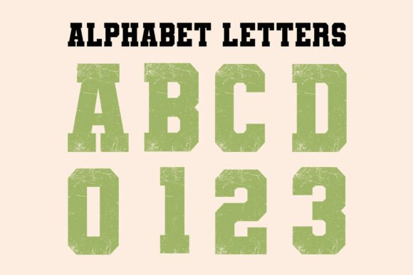 Green Graphic Distressed Alphabet Letter: Bold Style for Projects