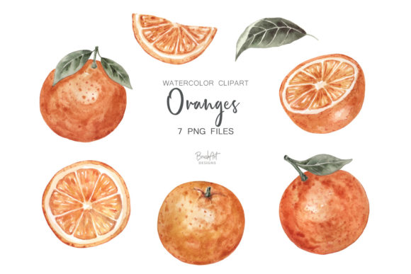 Oranges Watercolor Clipart: A Fresh Take on Digital Design