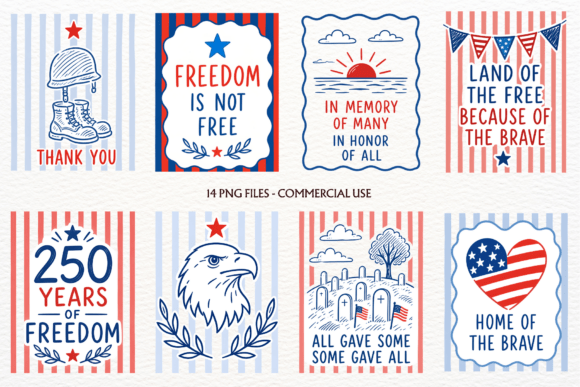 Patriotic PNG USA Clipart for Memorial Day Projects