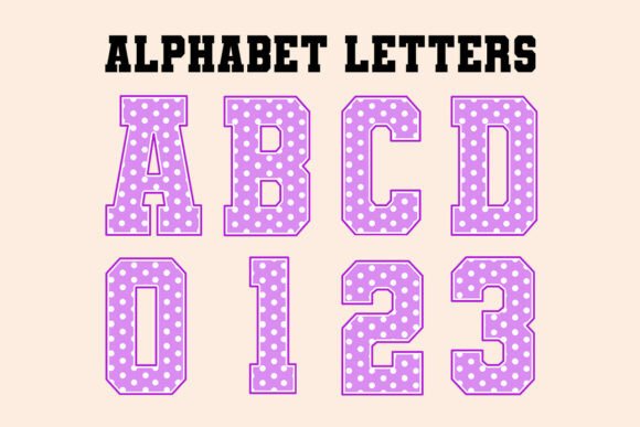 Purple Polka Dots Summer Alphabet: A Playful Font for Creative Projects