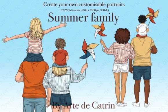 Summer Family Clipart: The Ultimate Beach Family Design Pack