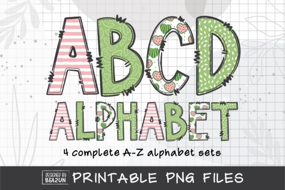 Summer Watermelon Alphabet Doodle Letter: A Fresh Take on Creative Design