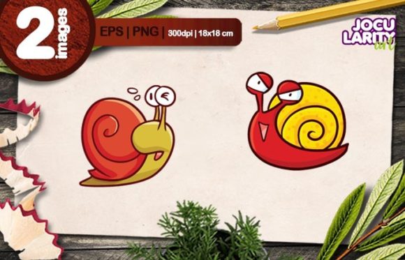 The Charming Appeal of Funny Red Snails Cartoon Illustration