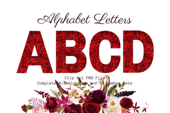 The Red Floral Alphabet Sublimation Font: More Than Just Letters