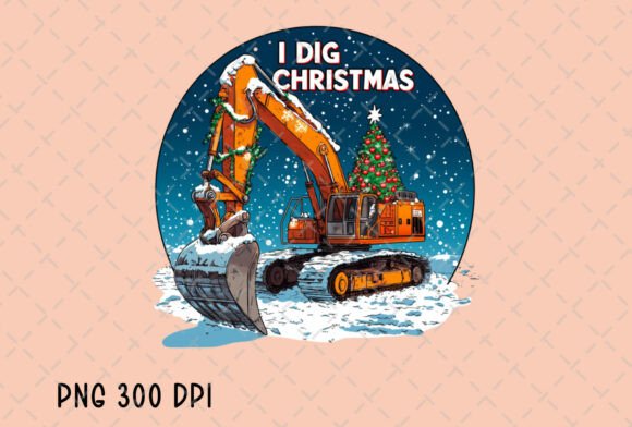 Unwrapping the I Dig Christmas Excavator Truck PNG