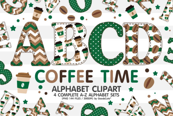 Warm Up Your Designs with Coffee Time Alphabet Letters